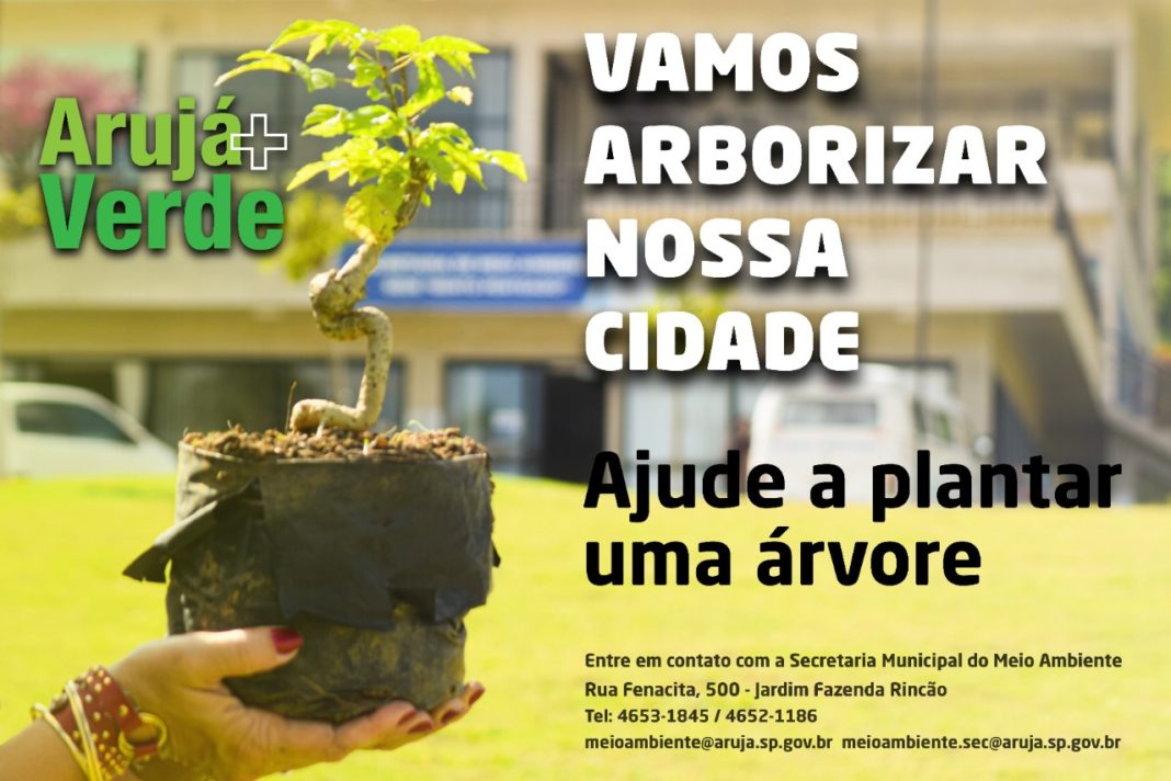 Secretaria do Meio Ambiente de Arujá desenvolve ação para arborizar a cidade