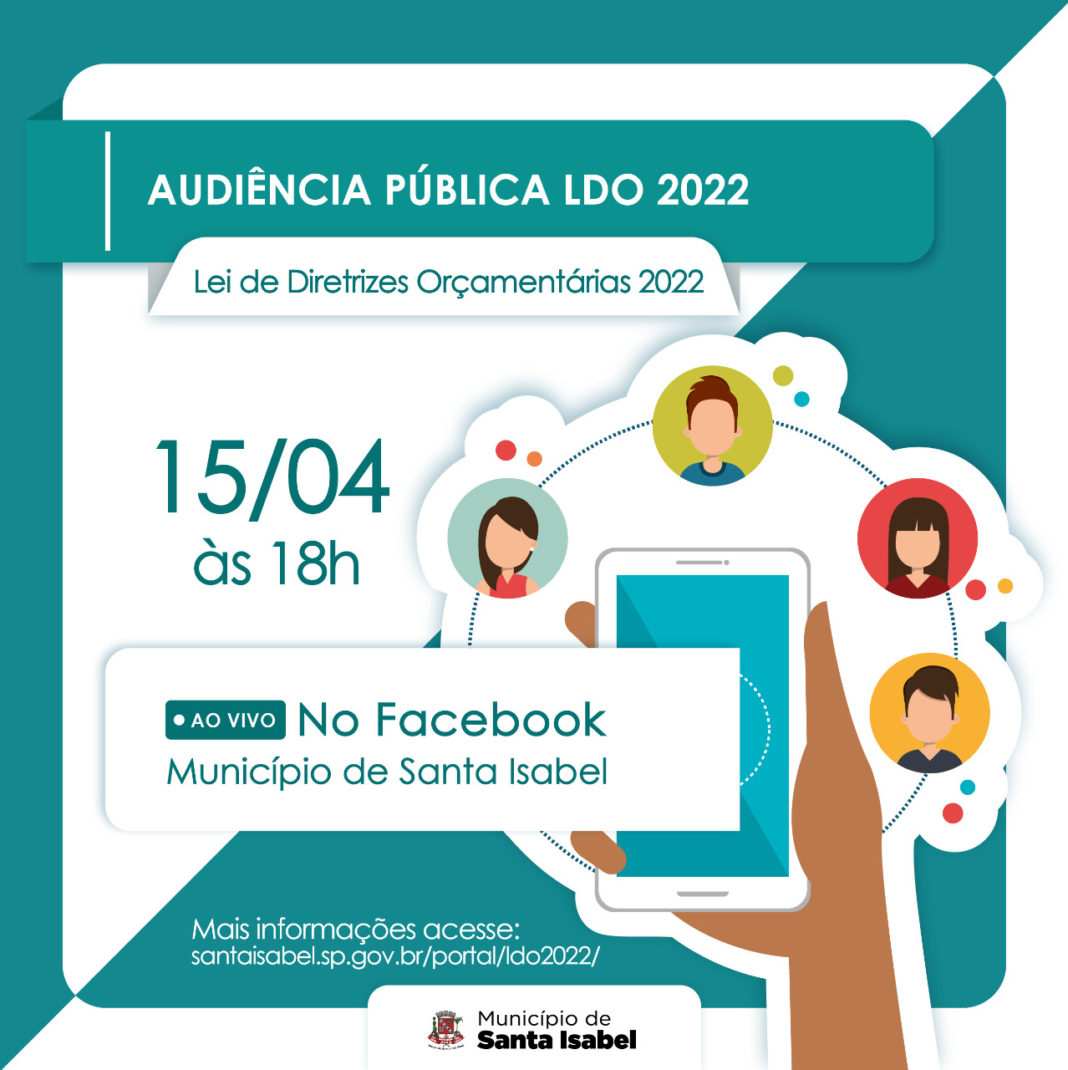 Santa Isabel realiza audiência pública para elaboração da LDO 2022 nesta quinta-feira
