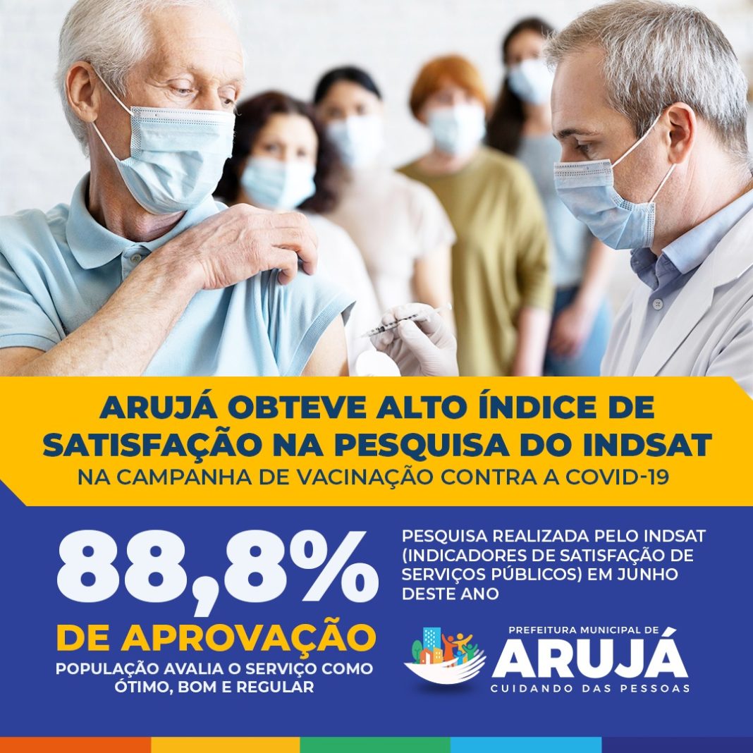 Vacinação contra a Covid-19 em Arujá é destaque com alto grau de satisfação