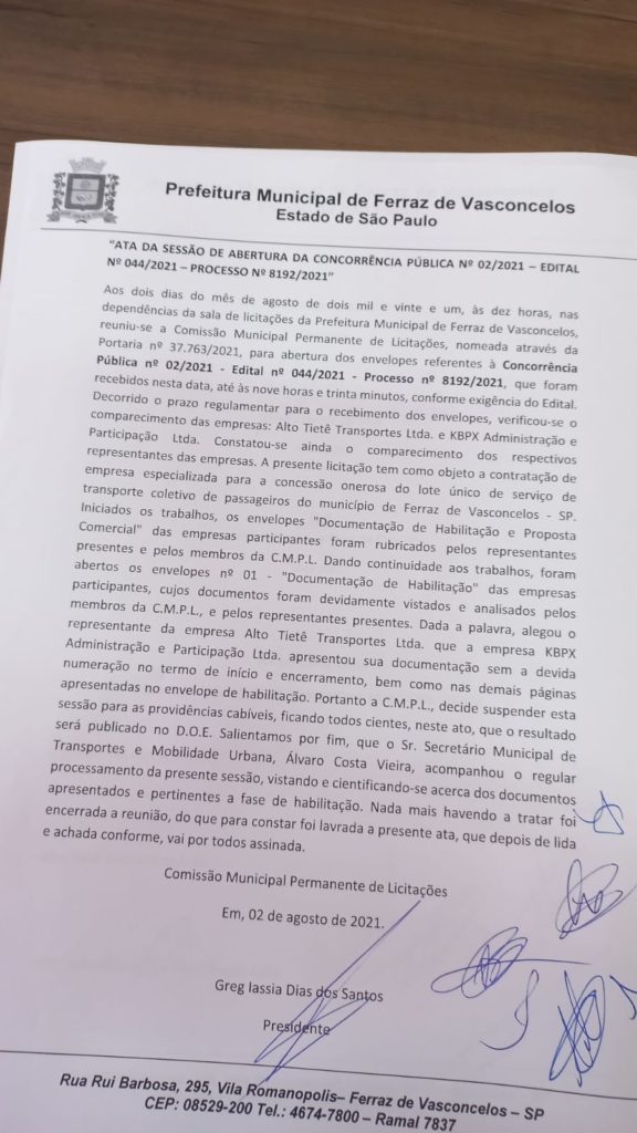 Radial não participa de licitação e deve deixar a cidade de Ferraz