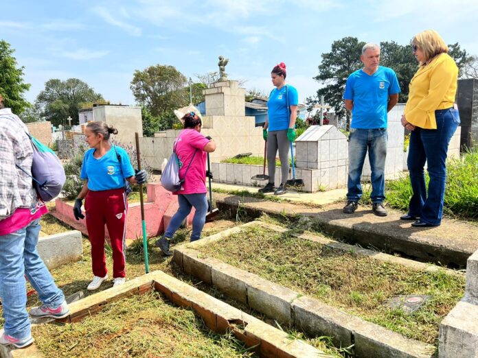SSU realiza mutirão de limpeza no Cemitério da Paz