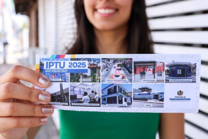 Em Itaquá, carnê do IPTU 2025 está sendo entregue via Correios e pode ser acessado na versão digital